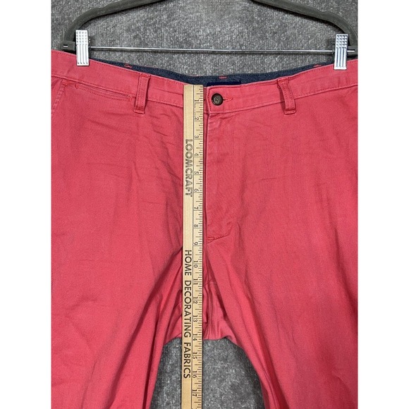 Nautica Flex Classic Fit‎ Straight Leg Chino Pants Mens Size 40x32 Coral Pink - Picture 10 of 13